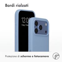 Accezz Cover in silicone liquido con MagSafe Apple iPhone 18 Pro / 17 Pro - Azzurro