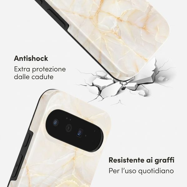 Selencia Cover posteriore Vivid con MagSafe Google Pixel 11 Pro - Golden Beige Marble