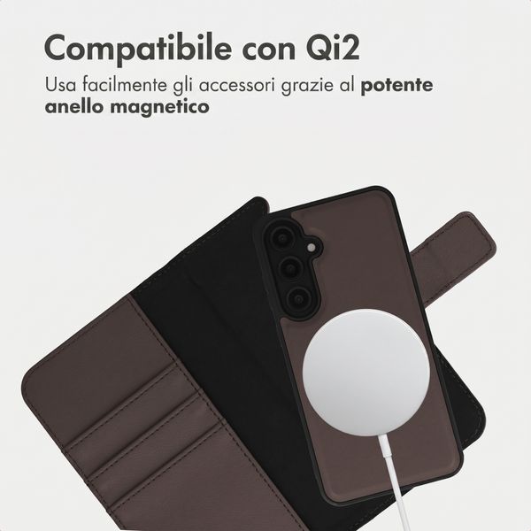 imoshion Cover a libro di lusso 2-in-1 rimovibile Samsung Galaxy S24 FE - Marrone
