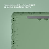 imoshion Cover Posteriore Kidsproof con Maniglia Samsung Galaxy Tab S11 / S9 11.0 pollici / S10 Lite / S10 FE / S9 FE 10.9 pollici - Olive Green