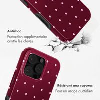 Selencia Vivid Backcover met MagSafe Apple iPhone 16 Pro Max - Happy Dots Burgundy