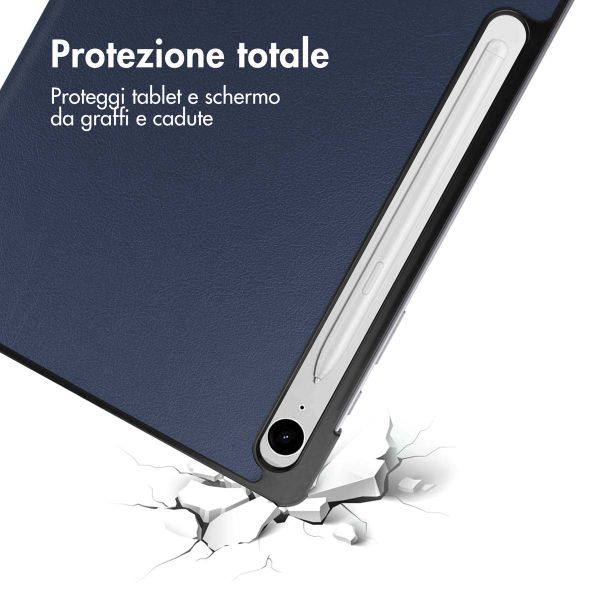 imoshion Cover a libro Trifold Samsung Galaxy Tab S9 11.0 pollici / S10 Lite / S10 FE / S9 FE 10.9 pollici - Blu scuro