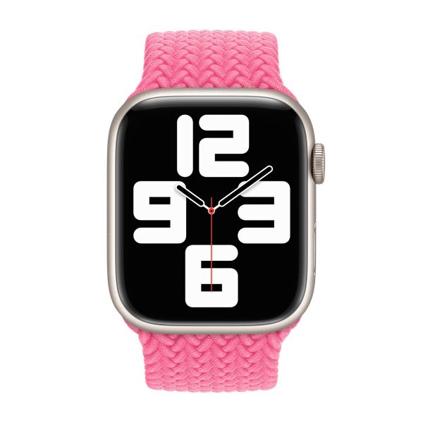 Apple Cinturino Solo intrecciato Apple Watch | 38/40/41/42 mm - Taglia 2 - Flamingo