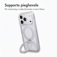 Accezz Cover con anello e supporto con MagSafe Apple iPhone 18 Pro / 17 Pro - Trasparente