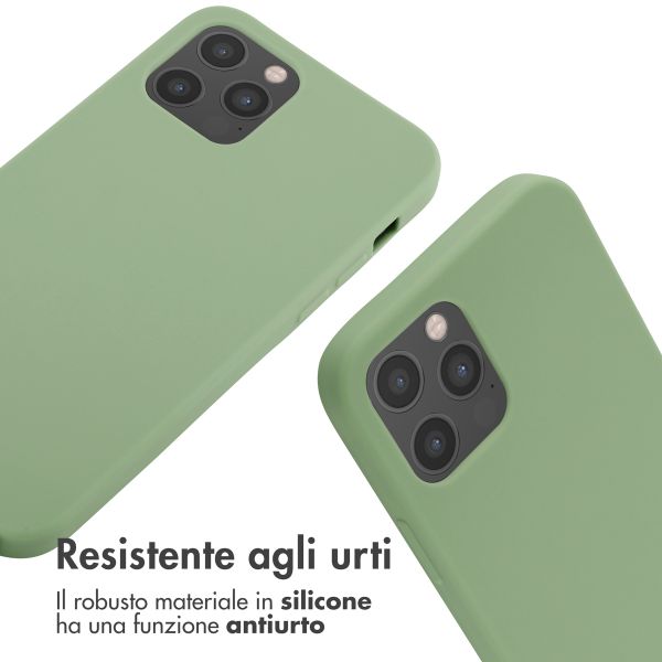 imoshion Cover in Silicone con Cordino Apple iPhone 12 (Pro) - Verde