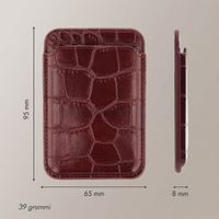 Selencia Portacarte Croco con MagSafe - Burgundy