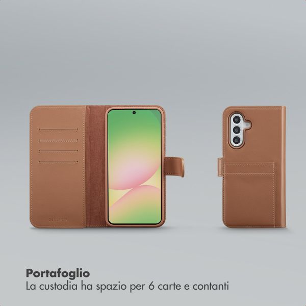 Selencia Libreria rimovibile Olyn con MagSafe Samsung Galaxy A56 - Marrone