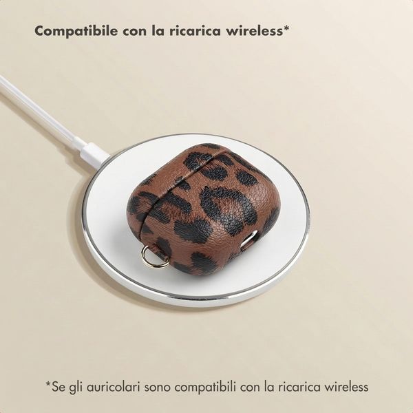 Selencia Cover Sabi stampa pantera  Apple Airpods 3 - Mocha Brown