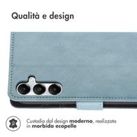 imoshion Cover a libro di Lusso Samsung Galaxy A15 (5G/4G) - Azzurro