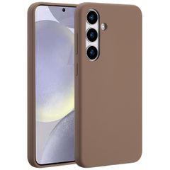 Accezz Cover in silicone liquido con MagSafe Samsung Galaxy S24 Plus - Marrone chiaro