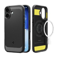 Spigen Cover Rugged Armor con MagSafe Apple iPhone 17 - Matte Black
