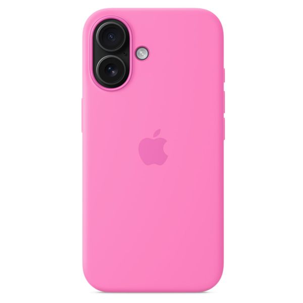 Apple Cover Posteriore in Silicone con MagSafe Apple iPhone 16 - Peony Pink