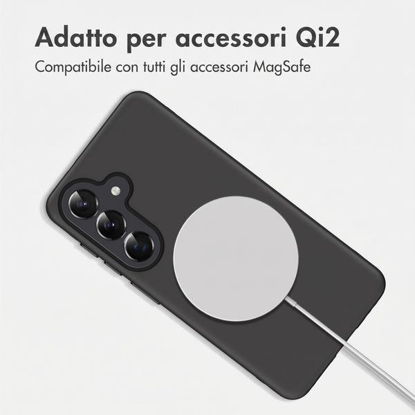 imoshion Cover posteriore Color con Thin MagSafe Ring Samsung Galaxy S25 / S24 - Nero