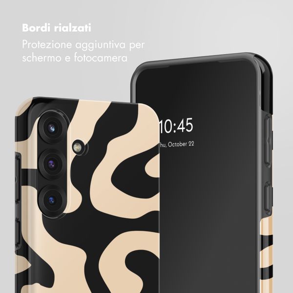 Selencia Cover posteriore Vivid con MagSafe Samsung Galaxy S25 - Art Wave Black