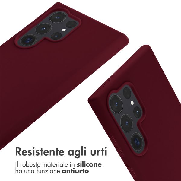 imoshion Cover in Silicone con Cordino Samsung Galaxy S24 Ultra - Rosso scuro