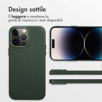Accezz Cover in Pelle con MagSafe Apple iPhone 14 Pro Max - Cedar Green