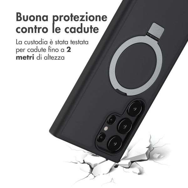 Accezz Cover con anello e supporto con MagSafe Samsung Galaxy S24 Ultra - Nero