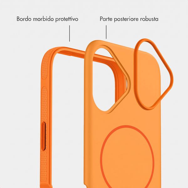 imoshion Cover posteriore Color con Thin MagSafe Ring Apple iPhone 16 - Arancio