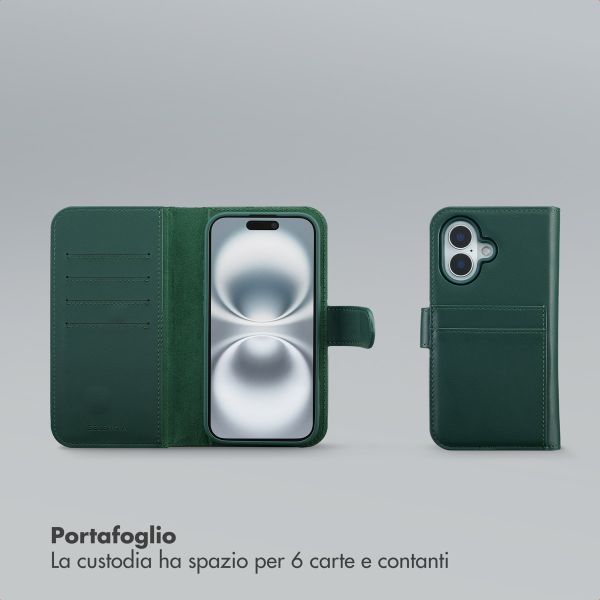 Selencia Libreria rimovibile Olyn con MagSafe Apple iPhone 16 - Verde