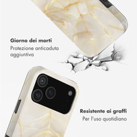 Selencia Cover posteriore Vivid con MagSafe Apple iPhone 17 Pro Max - Golden Beige Marble
