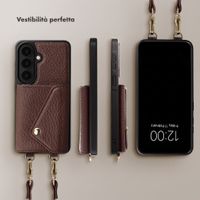Selencia Cover per telefono Sera con cordino e portacarte a busta Samsung Galaxy S26 - Chocolate Brown