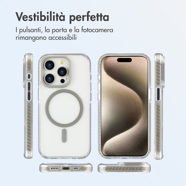 imoshion Cover Combat MagSafe Apple iPhone 15 Pro - Grigio