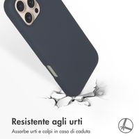 Accezz Cover in silicone liquido con MagSafe Apple iPhone 16 Pro Max - Blu scuro