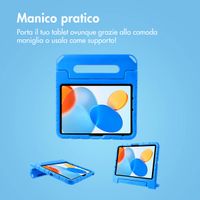 imoshion Cover per tablet a prova di bambino con bambole rimovibili Apple iPad 11 (2025) 11 pollici A16 / iPad 10 (2022) 10.9 pollici - Blu