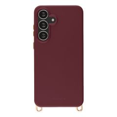 Selencia Cover posteriore Rivièra con MagSafe con ganci rimovibili Samsung Galaxy S25 FE - Bold Burgundy