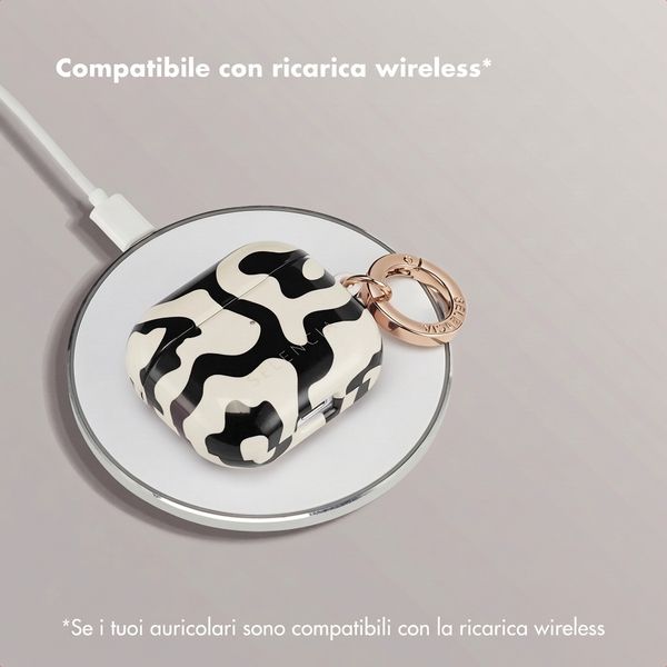 Selencia Cover Vivid  Apple Airpods 3 - Art Wave Black