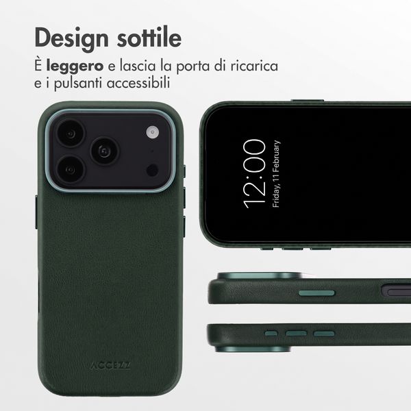 Accezz Cover in Pelle con MagSafe Apple iPhone 18 Pro Max / 17 Pro Max - Cedar Green