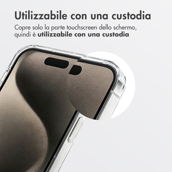 Accezz Vetro temperato privacy + Applicatore Apple iPhone 15 Pro
