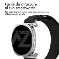 Accezz Cinturino in nylon Alpine Samsung Galaxy Watch 9 (40/44mm) / Watch 8 (40/44mm) / Classic (46mm) - Nero