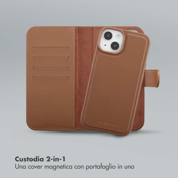 Selencia Libreria rimovibile Olyn con MagSafe Apple iPhone 14 / 13 - Marrone