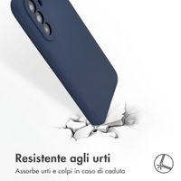 Accezz Cover Posteriore in Silicone Liquido Samsung Galaxy A37 (5G) - Blu scuro