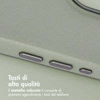 Accezz Cover in Pelle con MagSafe Apple iPhone 15 - Light Grey