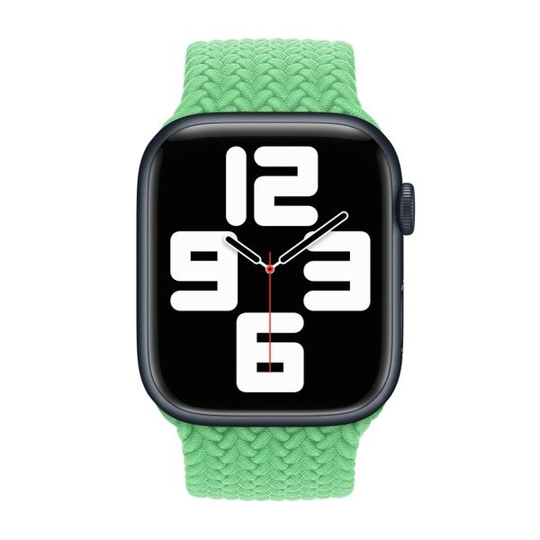 Apple Cinturino Solo intrecciato Apple Watch | 38/40/41/42 mm - Taglia 5 - Bright Green