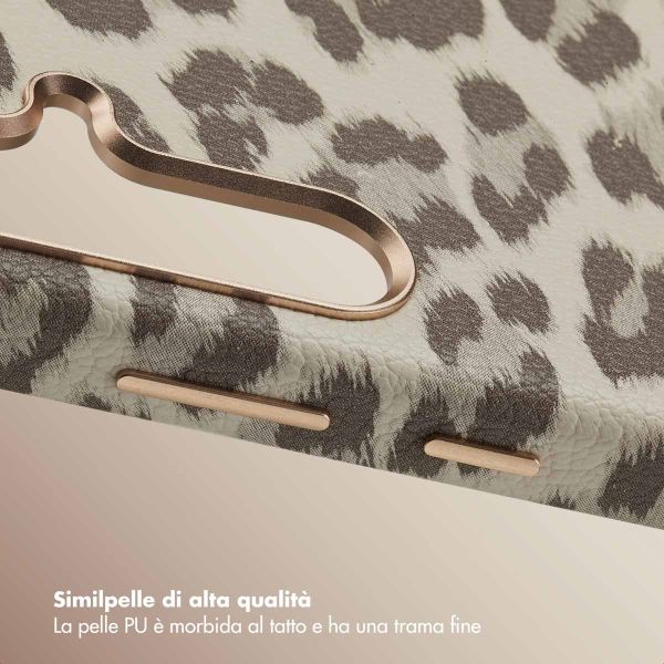 Selencia Cover Sabi Stampa pantera con MagSafe Samsung Galaxy S24 - Soft Ivory