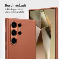 Accezz Cover in pelle 2 in 1 con MagSafe Samsung Galaxy S24 Ultra - Sienna Brown