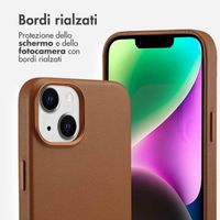 Accezz Cover in Pelle con MagSafe Apple iPhone 14 - Sienna Brown