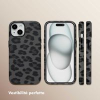 Selencia Cover Sabi Stampa pantera con MagSafe Apple iPhone 15 - Midnight Black