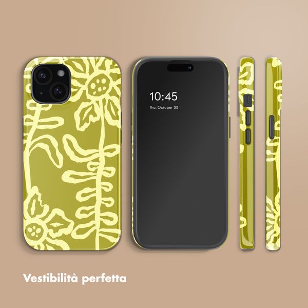 Selencia Cover Posteriore Vivid Apple iPhone 15 - Chalky Bloom
