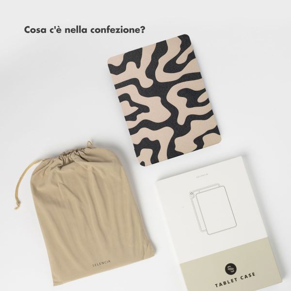 Selencia Cover per tablet Vivid Apple iPad 9 (2021) 10.2 pollici / iPad 8 (2020) 10.2 pollici / iPad 7 (2019) 10.2 pollici - Art Wave Black