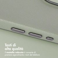 Accezz Cover in Pelle con MagSafe Apple iPhone 15 Pro - Light Grey