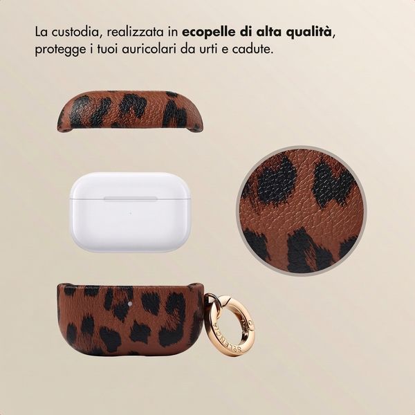 Selencia Cover Sabi stampa pantera  Apple Airpods Pro 3 - Mocha Brown