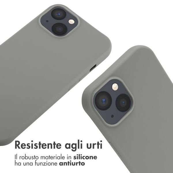 imoshion Cover in Silicone con Cordino Apple iPhone 13 - Grigio chiaro