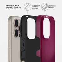 Burga Cover Posteriore Resistente con MagSafe Apple iPhone 16 Pro - Dark Cherry
