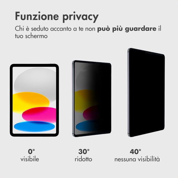 Accezz Pellicola protettiva con privacy magnetica Apple iPad Air 11 pollici (2026) M4 / (2025) M3 / (2024) M2