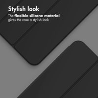 Accezz Cover a libro in silicone Smart Apple iPad 11 (2025) 11 pollici A16 / iPad 10 (2022) 10.9 pollici - Nero