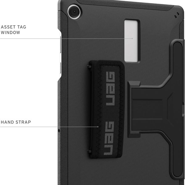 UAG Cover posteriore Scout con cinturino per mano Samsung Galaxy Tab A11 Plus / A9 Plus - Nero